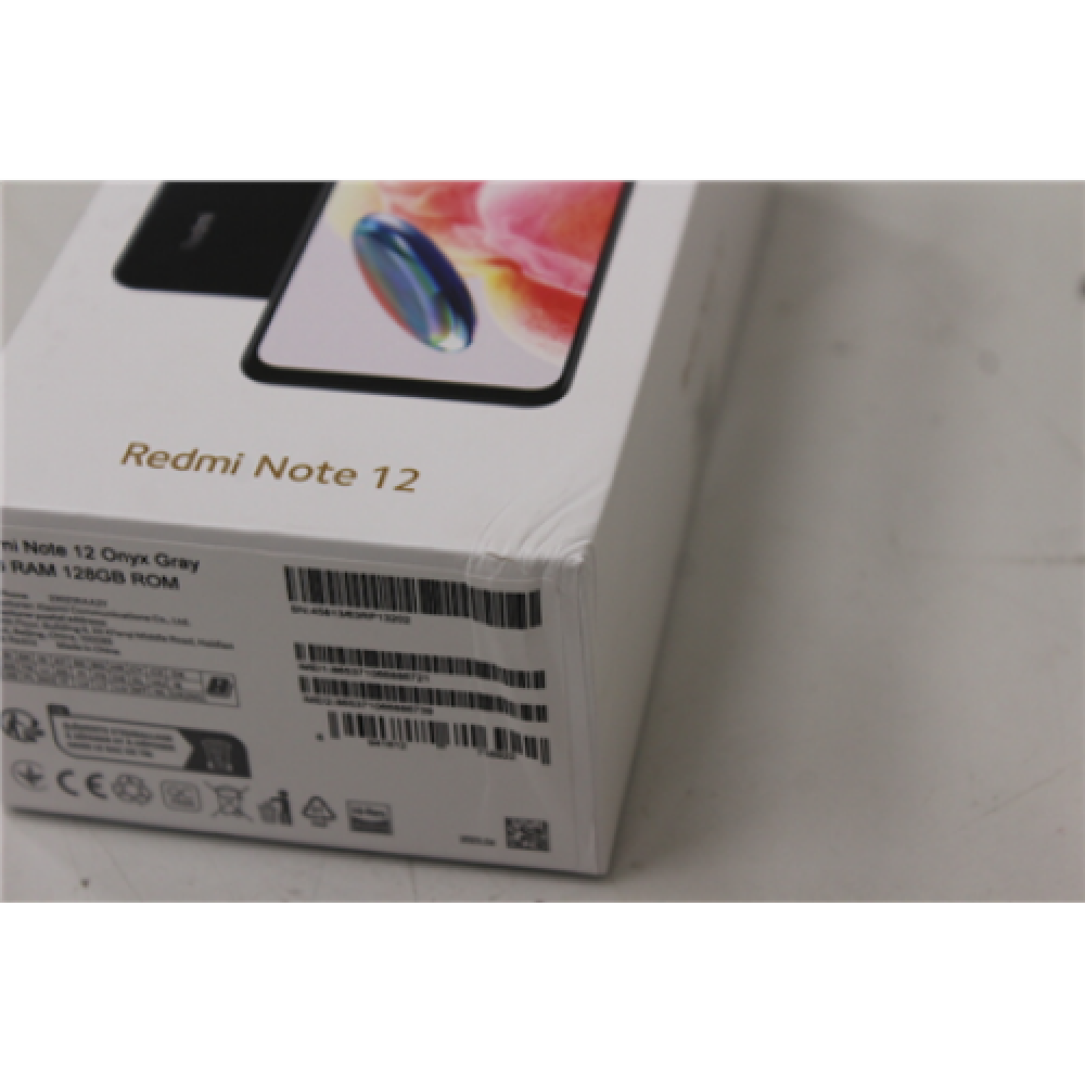 SALE OUT. Xiaomi Redmi Note 12 Onyx Gray 6.67 AMOLED 1080 x 2400 Qualcomm SM4375 Snapdragon 4 Gen 1 (6 nm) Internal RAM 4 GB 128 GB MicroSDXC Dual SIM Nano-SIM 4G Main camera 48+8+2 MP Secondary camera 13 MP Android 12 5000 mAh DAMAGED PACKAGING