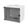 Digitus , 7U wall mounting cabinet , DN-19 07U-S-1 , Safety class rating IP20. Lockable safety-glass door. 200° door opening angle. Front door: Glass door, single opening. Unmounted 370x540x400 mm , Grey