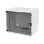 Digitus , 7U wall mounting cabinet , DN-19 07U-S-1 , Grey , Safety class rating IP20. Lockable safety-glass door. 200° door opening angle. Front door: Glass door, single opening. Unmounted 370x540x400 mm