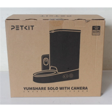 SALE OUT. Petkit P571 (D4H) YumShare Solo Feeder with camera , PETKIT Feeder with Camera , P571 YumShare Solo , Capacity 3 L , White , USED, SCRATCHED ON BOWL, DIRTY , 24 month(s)