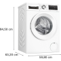 Bosch , Washing Machine , WGG244ZMSN , Energy efficiency class A , Front loading , Washing capacity 9 kg , 1400 RPM , Depth 59 cm , Width 60 cm , LED , Steam function , Direct drive , White