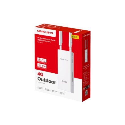 Mercusys , MB118-4G , 300 Mbps Wireless 4G LTE Outdoor/Indoor Router , 802.11b , Mesh Support No , 4G , MU-MiMO No , Antenna type Internal