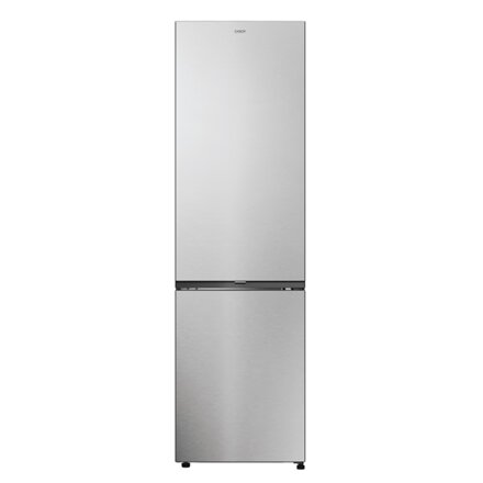 Candy Refrigerator , ECN2CQTEX206 , Energy efficiency class E , Free standing , Combi , Height 205 cm , No Frost system , Fridge net capacity 289 L , Freezer net capacity 120 L , 38 dB , Stainless Steel