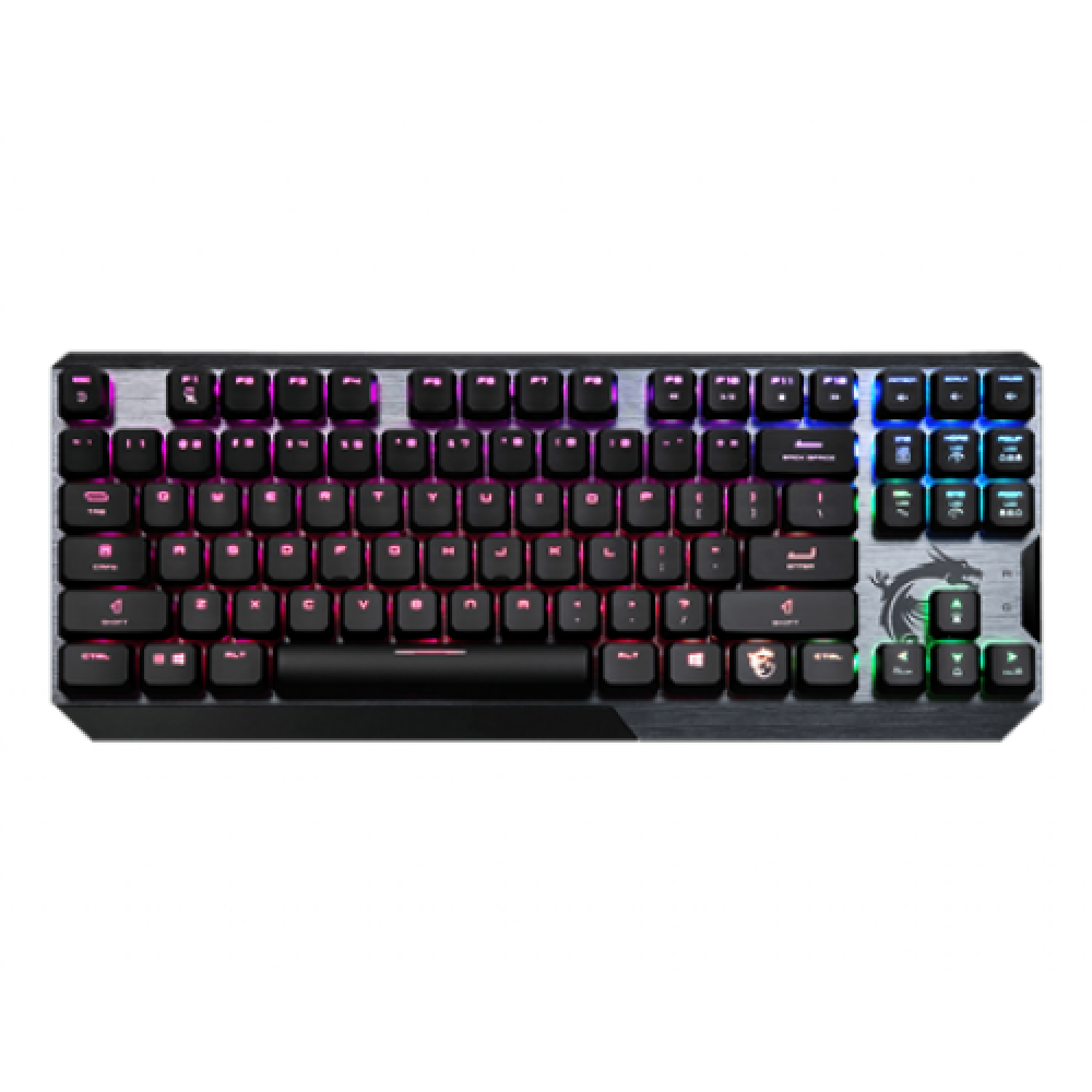 MSI VIGOR GK50 LOW PROFILE TKL Gaming keyboard USB RGB LED light US Wired Black