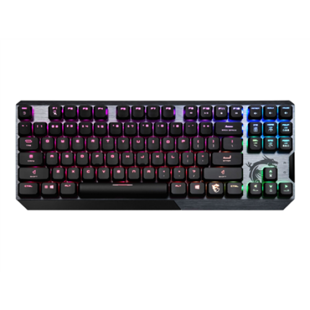 MSI VIGOR GK50 LOW PROFILE TKL Gaming keyboard USB RGB LED light US Wired Black