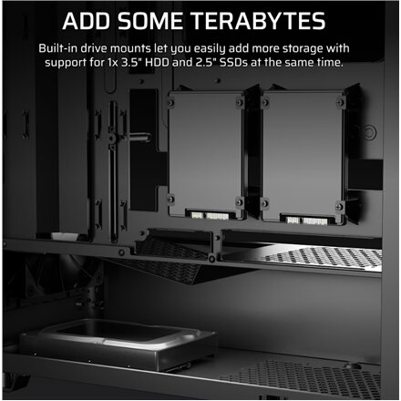 Corsair PC Case , 3200D RS , Mid-Tower , Black