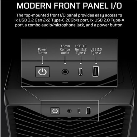 Corsair PC Case , 3200D RS , Mid-Tower , Black