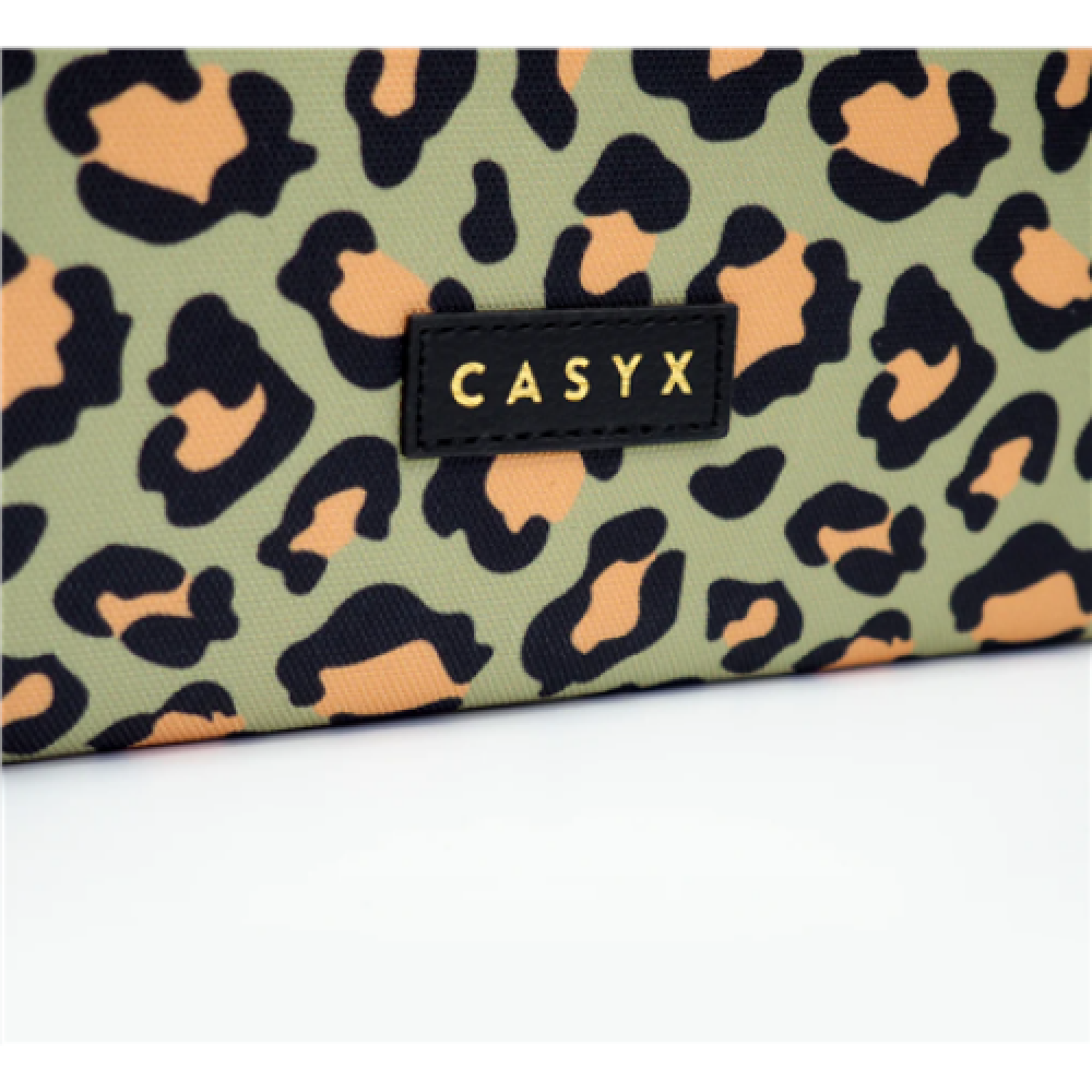 Casyx , SLVS-000005 , Casyx for MacBook , Fits up to size 13 ”/14 , Sleeve , Olive Leopard , Waterproof