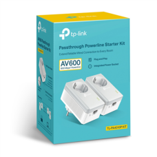 TP-LINK , Passthrough Powerline 600 Starter Kit , TL-PA4010P KIT , 10/100 Mbit/s , Ethernet LAN (RJ-45) ports 1 , Data transfer rate (max) 600 Mbit/s , Extra socket