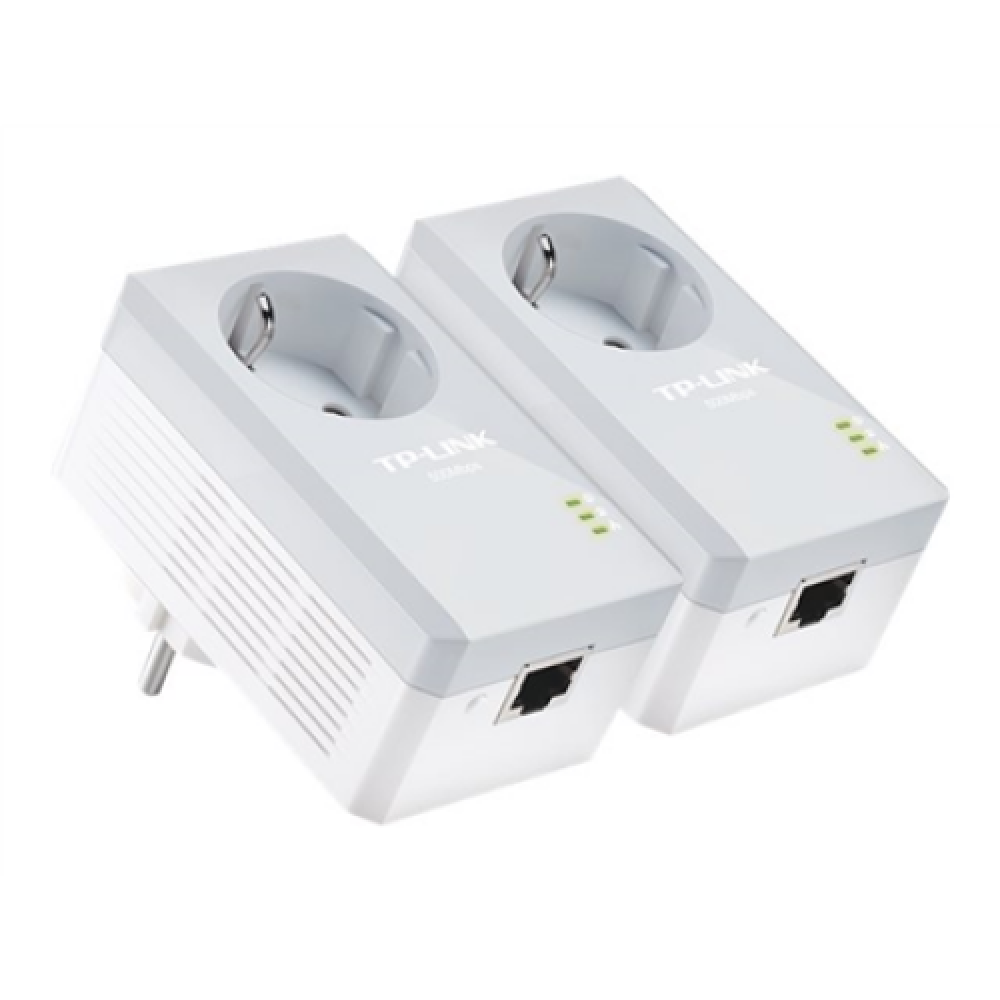 TP-LINK , Passthrough Powerline 600 Starter Kit , TL-PA4010P KIT , 10/100 Mbit/s , Ethernet LAN (RJ-45) ports 1 , Data transfer rate (max) 600 Mbit/s , Extra socket