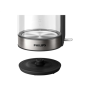 Philips , Kettle , HD9339/80 , Electric , 2200 W , 1.7 L , Stainless steel/Glass , 360° rotational base , Black/Silver