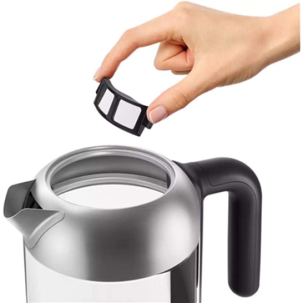 Philips , Kettle , HD9339/80 , Electric , 2200 W , 1.7 L , Stainless steel/Glass , 360° rotational base , Black/Silver