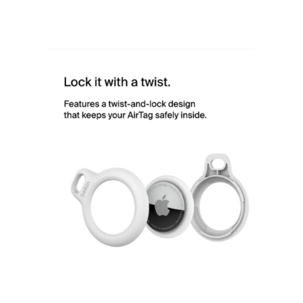 Belkin , Secure Holder with Key Ring for AirTag , white