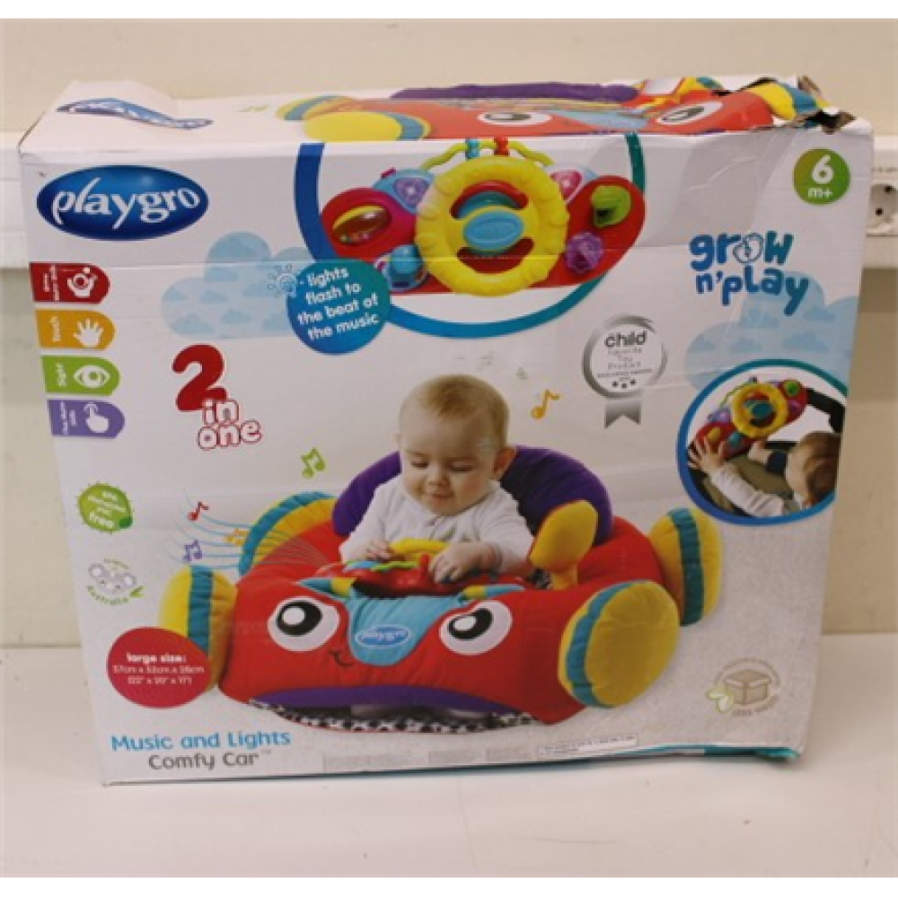 SALE OUT. Playgro Soft Toy Car with Music and Light Effect, 0186362 , KO , DAMAGED PACKAGING