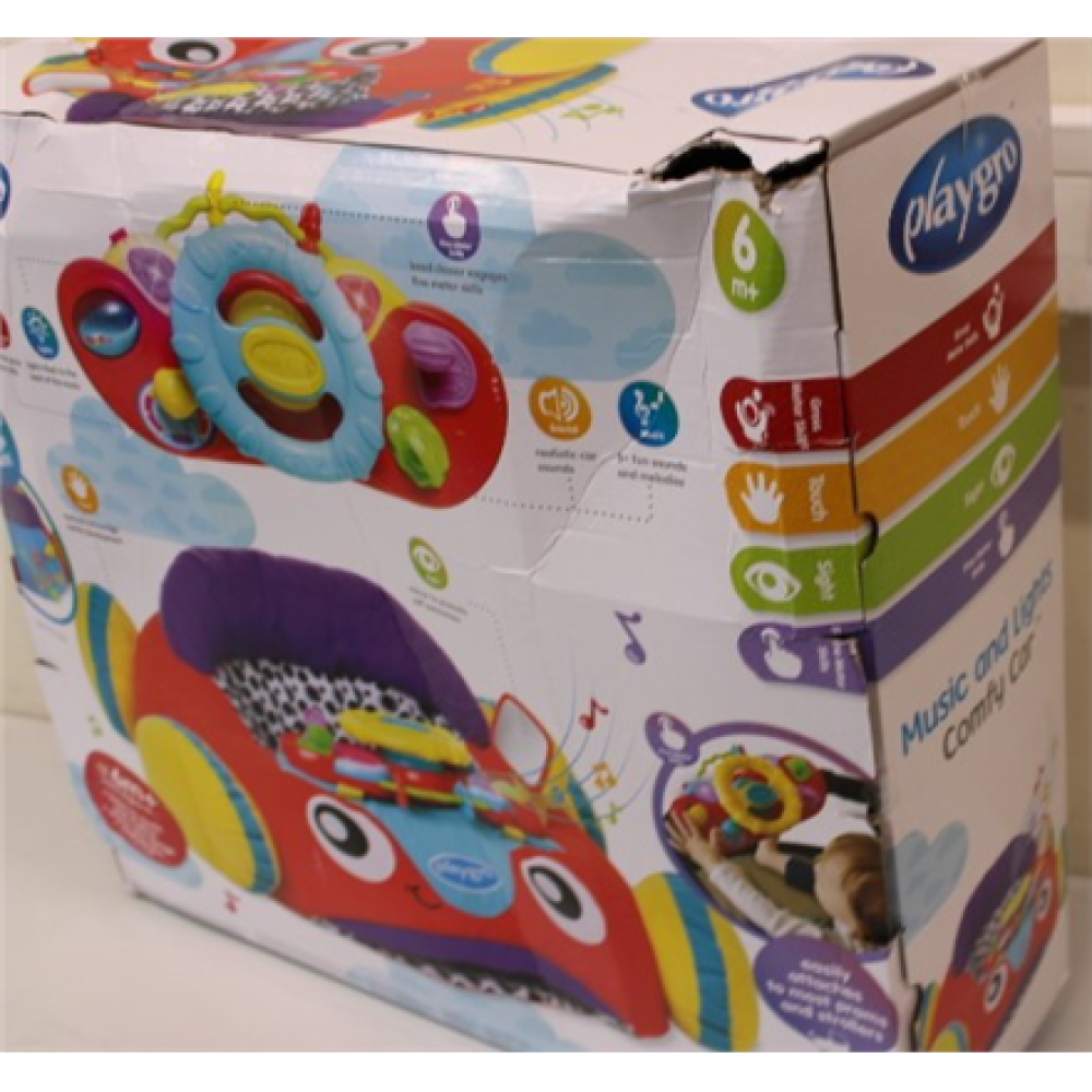 SALE OUT. Playgro Soft Toy Car with Music and Light Effect, 0186362 , KO , DAMAGED PACKAGING