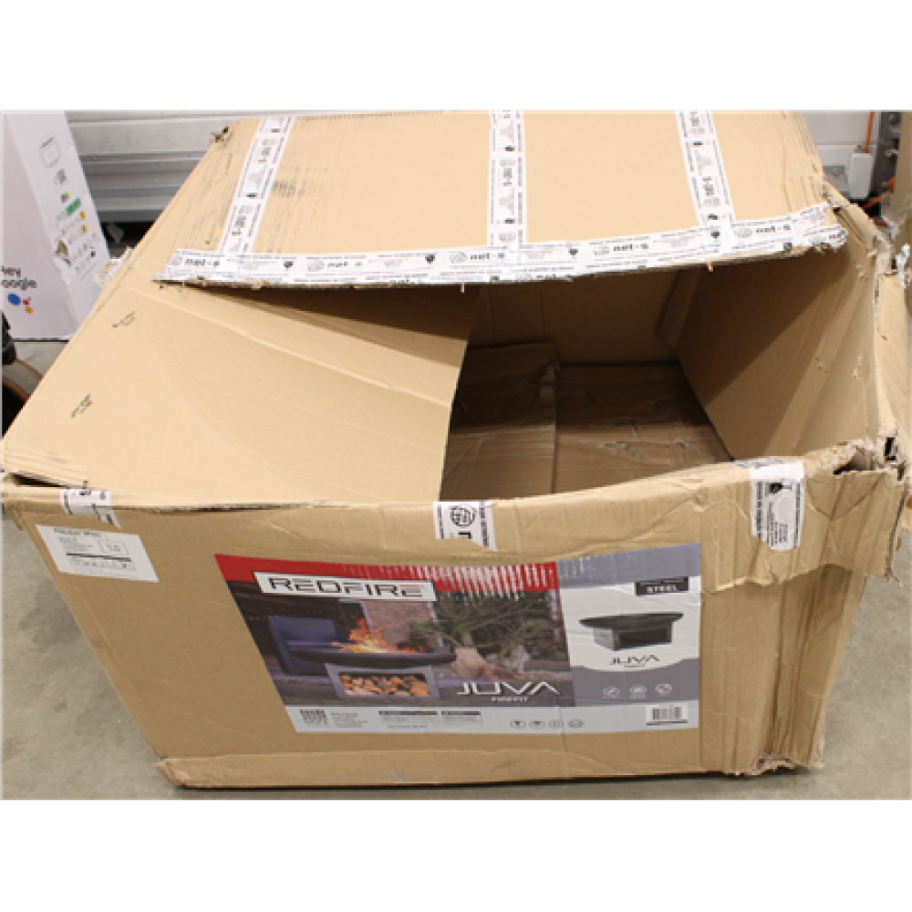 SALE OUT. RedFire Firepit Juva Industrial 80 cm, with wood storage, Steel , RedFire Firepit , Juva 81024 , DAMAGED PACKAGING, DENTED POT BASE
