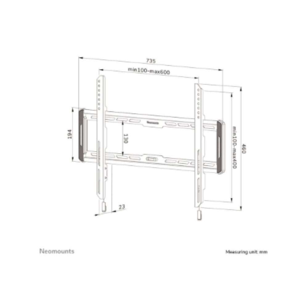 Neomounts Wall mount , WL30-550BL16 TV mount wall , 42-86 , Maximum weight (capacity) 60 kg , Black