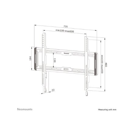 Neomounts Wall mount , WL30-550BL16 TV mount wall , 42-86 , Maximum weight (capacity) 60 kg , Black