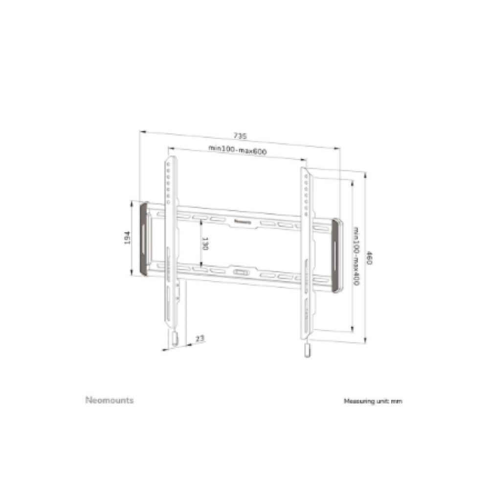 Neomounts Wall mount , WL30-550BL16 TV mount wall , 42-86 , Maximum weight (capacity) 60 kg , Black