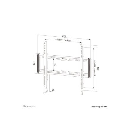 Neomounts Wall mount , WL30-550BL16 TV mount wall , 42-86 , Maximum weight (capacity) 60 kg , Black