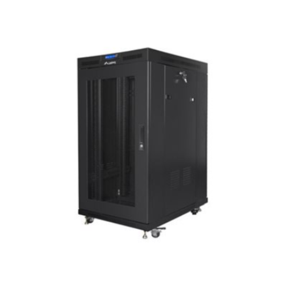 Lanberg , Rack cabinet 19 free-standing 22U/800x1000 (flat pack) with mesh door , FF01-8022-23BL , Black