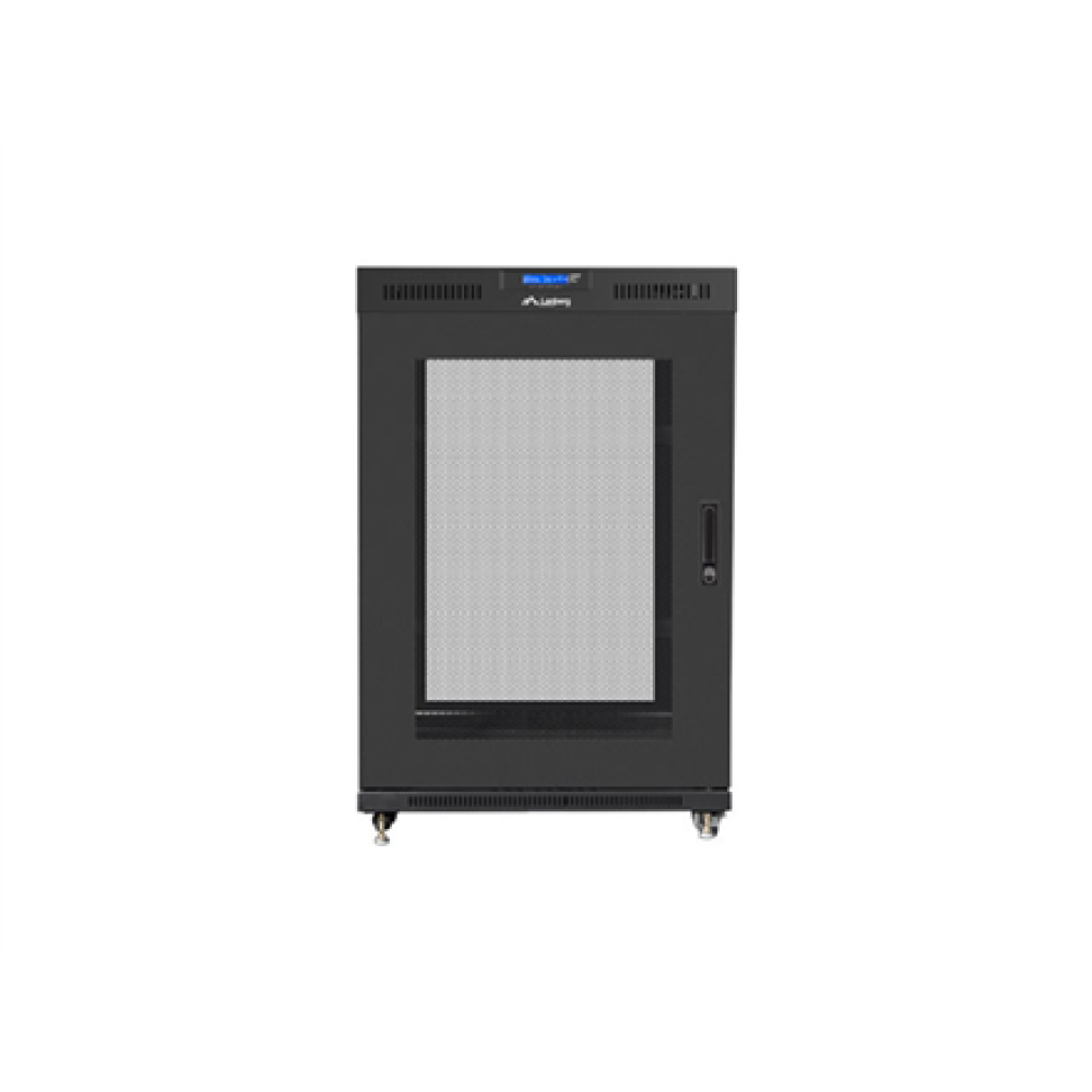 Lanberg , Rack cabinet 19 free-standing 22U/800x1000 (flat pack) with mesh door , FF01-8022-23BL , Black
