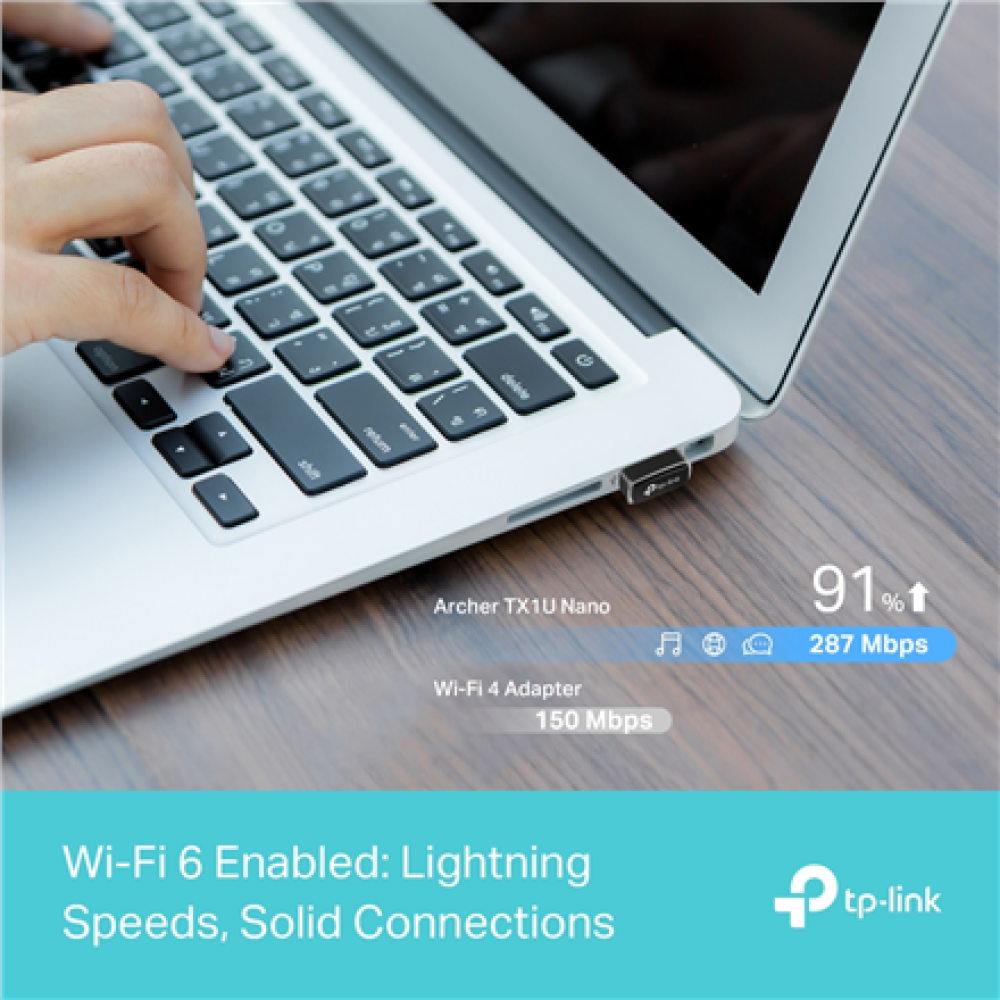 TP-LINK Archer TX1U Nano , AX300 Nano Wi-Fi 6 Wireless USB Adapter