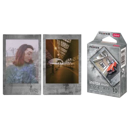 Fujifilm , Instant Photo Plates , Instax Mini Stone Gray , 54 x 86 mm , Image size: 46 x 62 mm , Quantity 10
