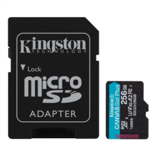 Kingston , microSD , Canvas Go! Plus , 256 GB , MicroSD , Flash memory class 10 , SD Adapter