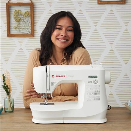 Singer , Sewing Machine , C5655 , Number of stitches 80 , Number of buttonholes 6 , White