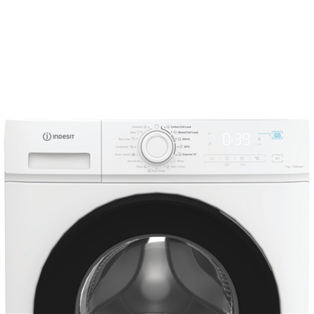 Washing machine , IMA 762B MY TIME EE , INDESIT Energy efficiency class A , Front loading , Washing capacity 7 kg , 1200 RPM , Depth 47 cm , Width 60 cm , Display , Digital , Steam function , White