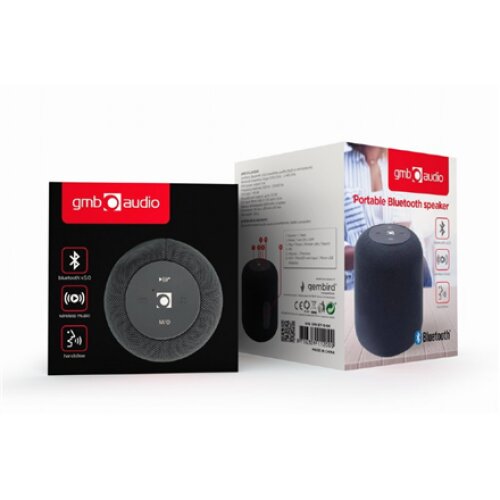 Gembird SPK-BT-15-BK Portable Bluetooth speaker, Wireless, 5 W, 1200 mAh, Black , Gembird