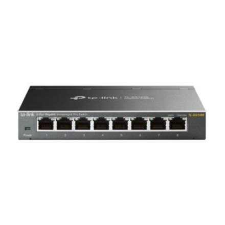 TP-LINK , Switch , TL-SG108E , Web managed , Wall mountable , Gigabit Ethernet (copper) ports quantity 8 , Power supply type External