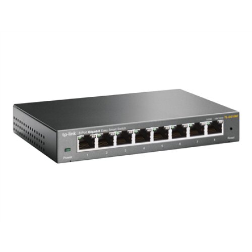 TP-LINK , Switch , TL-SG108E , Web managed , Wall mountable , Gigabit Ethernet (copper) ports quantity 8 , Power supply type External
