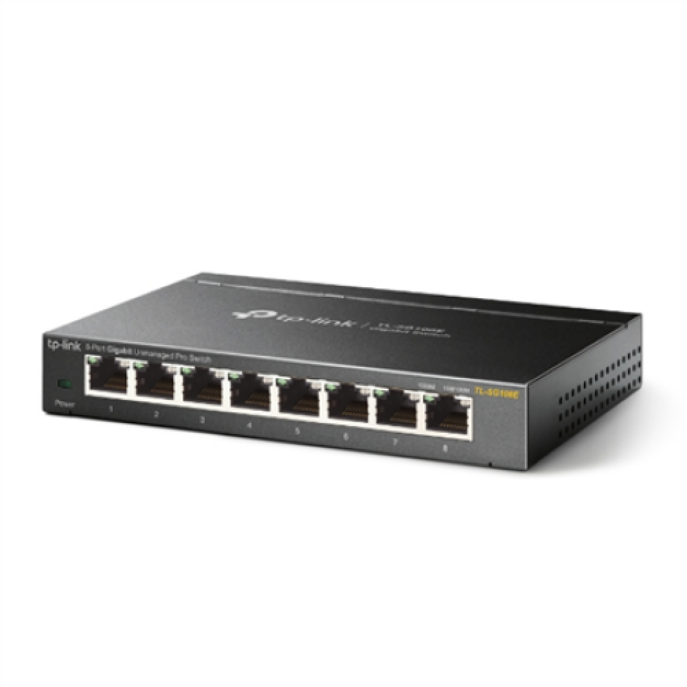 TP-LINK , Switch , TL-SG108E , Web managed , Wall mountable , Gigabit Ethernet (copper) ports quantity 8 , Power supply type External , 36 month(s)