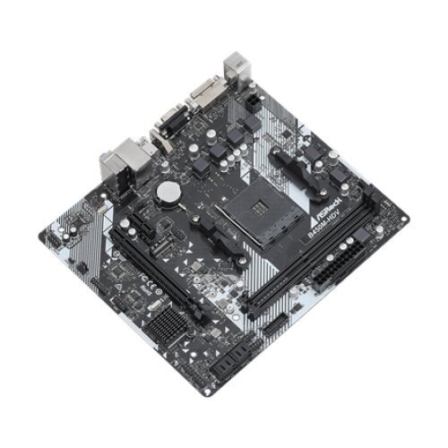 ASRock , B450M-HDV R4.0 , Processor family AMD , Processor socket AM4 , DDR4 DIMM , Memory slots 2 , Supported hard disk drive interfaces SATA, M.2 , Number of SATA connectors 4 , Chipset AMD Promontory B450 , Micro ATX