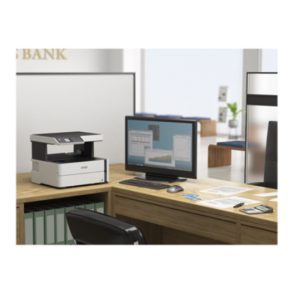 Epson 3 in 1 printer , EcoTank M2170 , Inkjet , Mono , All-in-one , A4 , Wi-Fi , White