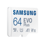 Samsung , MicroSD Card , EVO Plus , 64 GB , microSDXC Memory Card , Flash memory class U1, V10, A1
