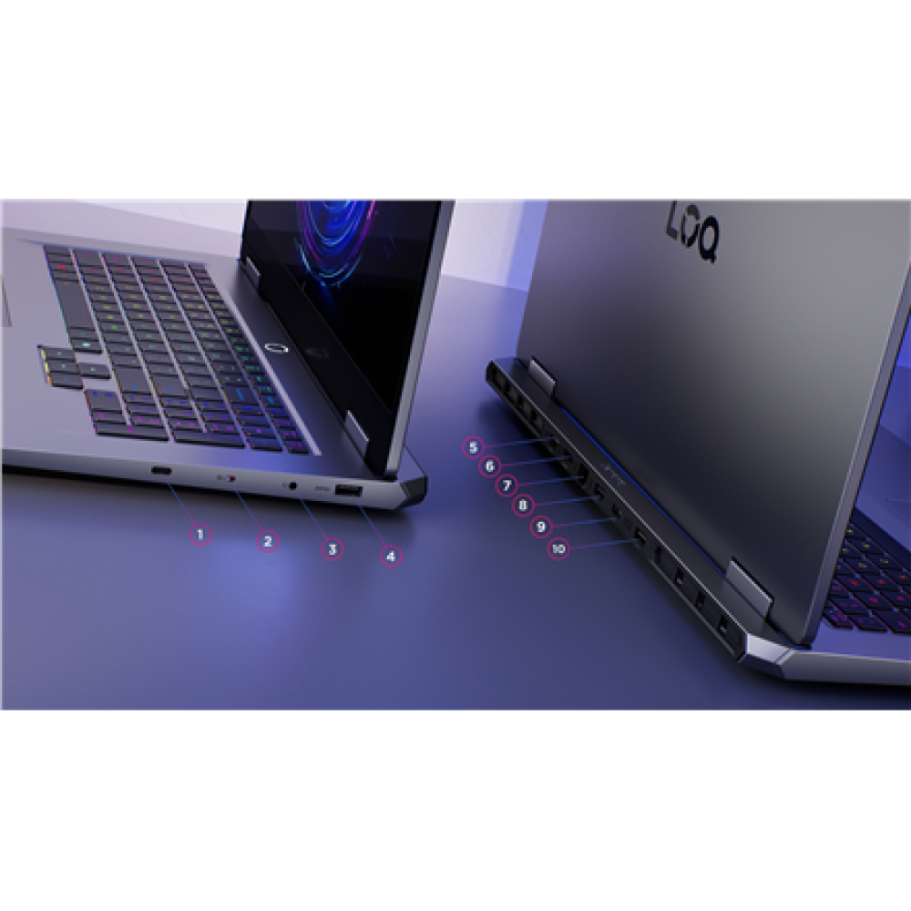 Lenovo LOQ 17IRX10 , Luna Grey , 17.3 , IPS , FHD , 1920 x 1080 pixels , Anti-glare , Intel Core i5 , i5-13450HX , 16 GB , SO-DIMM DDR5 , Solid-state drive capacity 1000 GB , NVIDIA GeForce RTX 5050 , GDDR7 , 8 GB , Windows 11 Home , 802.11ax , Bluetooth 