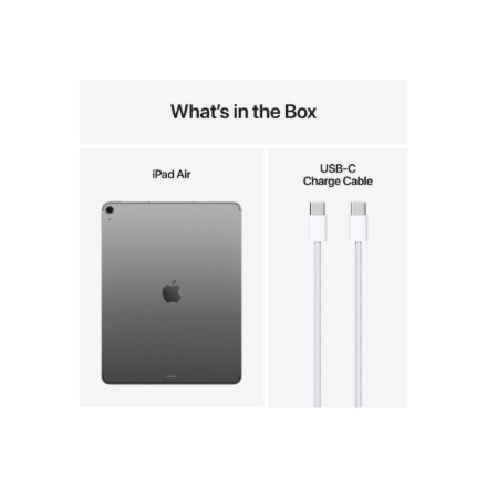 Apple , iPad Air Wi-Fi + Cellular , 13 , Space Gray , IPS , 2732 x 2048 pixels , Apple M3 , 8 GB , 128 GB , 3G , 4G , 5G , Wi-Fi , Front camera , 12 MP , Rear camera , 12 MP , Bluetooth , 5.3 , iPadOS , USB-C charging cable