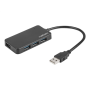 Natec , 4 Port Hub With USB 3.0 , Moth NHU-1342 , Black , 0.15 m