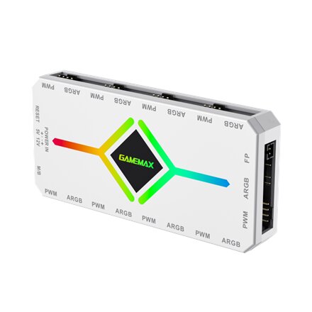 Gamemax , V4.0 ARGB PWM HUB WT , Hub for Gaming Chassis