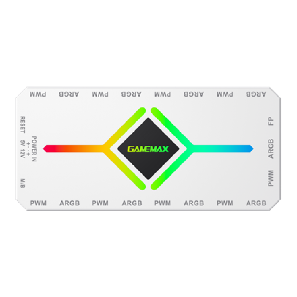 Gamemax , Remoter control , V4.0 ARGB PWM HUB BK , White , Gamemax