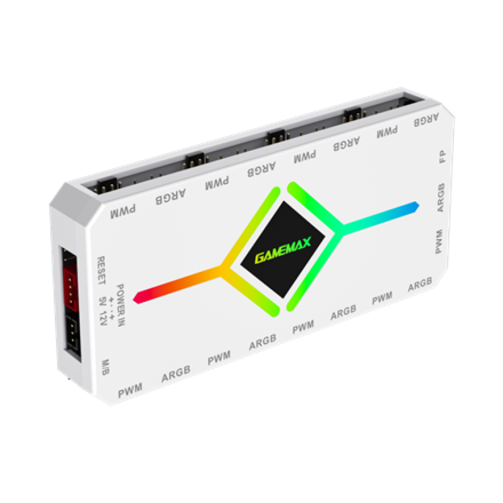 Gamemax , Remoter control , V4.0 ARGB PWM HUB BK , White , Gamemax