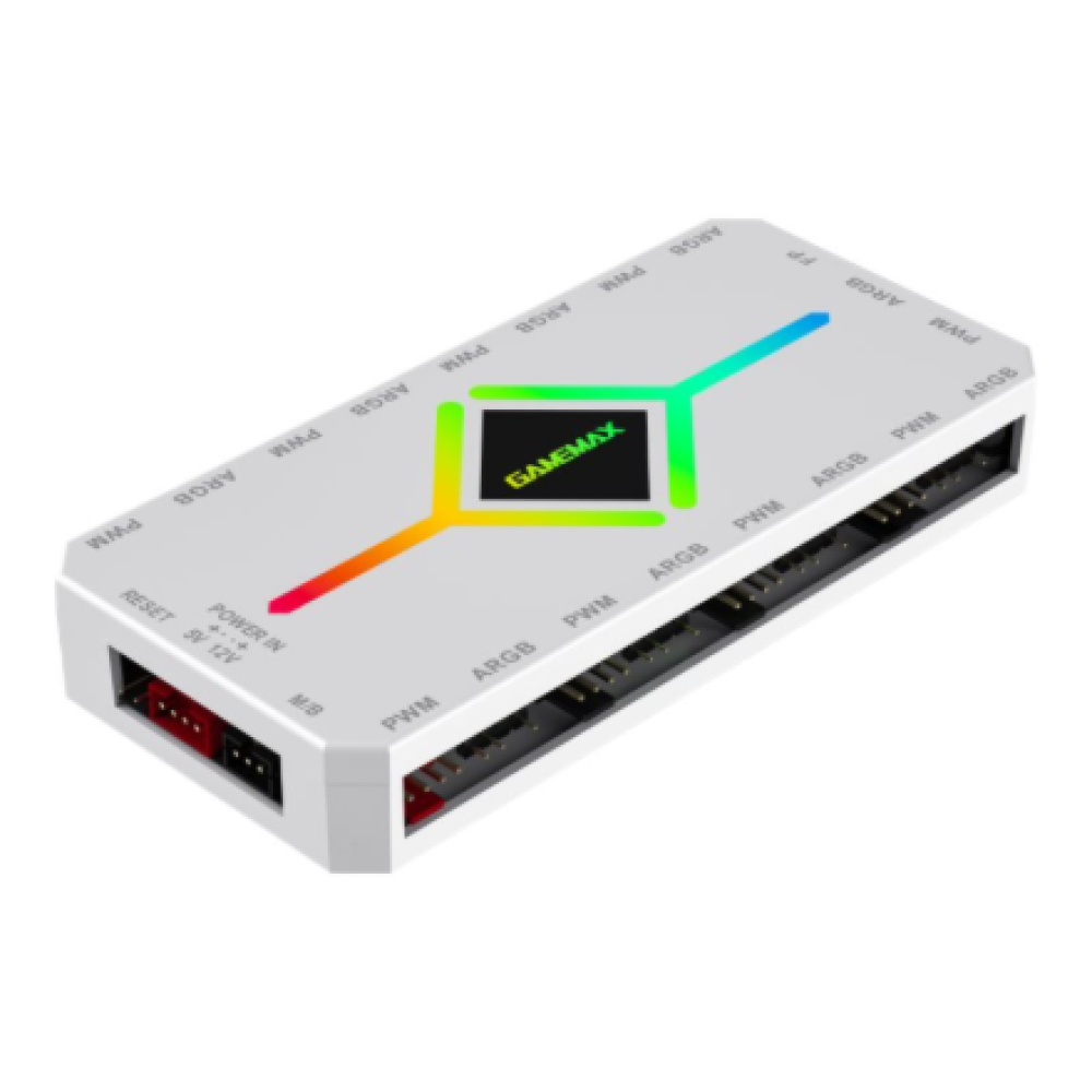 Gamemax , V4.0 ARGB PWM HUB WT , Hub for Gaming Chassis