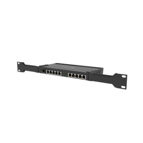 Mikrotik Wired Ethernet Router RB4011iGS+RM, Quad-core 1.4Ghz CPU, 1GB RAM, 512 MB, 1xSFP+, 1xSerial console port, PCB Temperature and Voltage Monitor, IP20, Cage and Desktop Case with Rack Ears, RouterOS L5 , MikroTik , Enthernet Router , RB4011iGS+RM , 