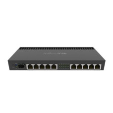Mikrotik Wired Ethernet Router RB4011iGS+RM, Quad-core 1.4Ghz CPU, 1GB RAM, 512 MB, 1xSFP+, 1xSerial console port, PCB Temperature and Voltage Monitor, IP20, Cage and Desktop Case with Rack Ears, RouterOS L5 , MikroTik , Enthernet Router , RB4011iGS+RM , 