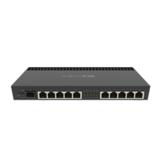 Mikrotik Wired Ethernet Router RB4011iGS+RM, Quad-core 1.4Ghz CPU, 1GB RAM, 512 MB, 1xSFP+, 1xSerial console port, PCB Temperature and Voltage Monitor, IP20, Cage and Desktop Case with Rack Ears, RouterOS L5 , Enthernet Router , RB4011iGS+RM , No Wi-Fi , 