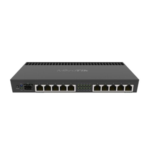 Mikrotik Wired Ethernet Router RB4011iGS+RM, Quad-core 1.4Ghz CPU, 1GB RAM, 512 MB, 1xSFP+, 1xSerial console port, PCB Temperature and Voltage Monitor, IP20, Cage and Desktop Case with Rack Ears, RouterOS L5 , MikroTik , Enthernet Router , RB4011iGS+RM , 
