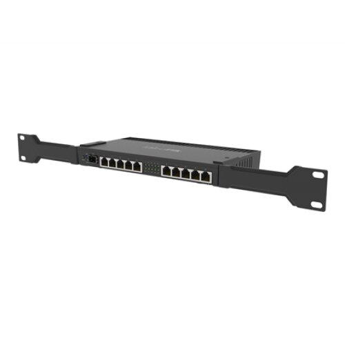 Mikrotik Wired Ethernet Router RB4011iGS+RM, Quad-core 1.4Ghz CPU, 1GB RAM, 512 MB, 1xSFP+, 1xSerial console port, PCB Temperature and Voltage Monitor, IP20, Cage and Desktop Case with Rack Ears, RouterOS L5 , MikroTik , Enthernet Router , RB4011iGS+RM , 